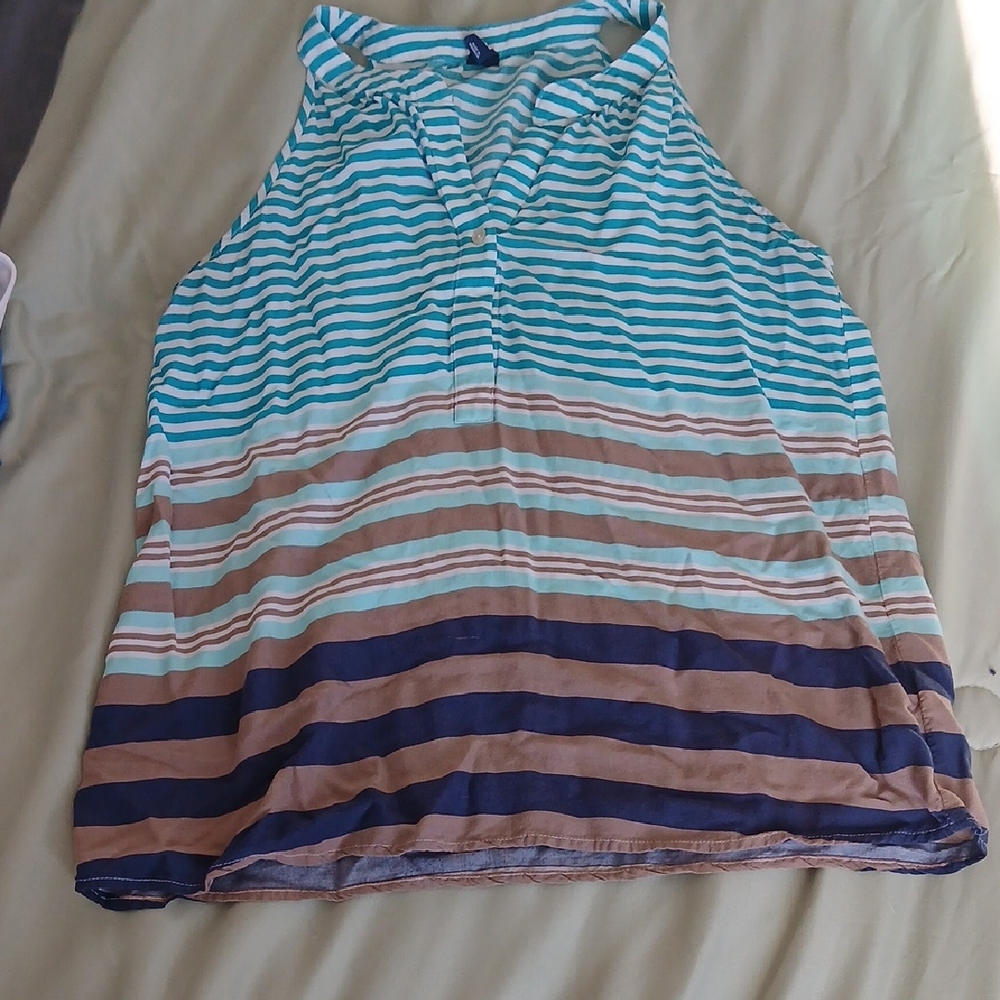 Old Navy Striped Tank Top - Blue and Brown